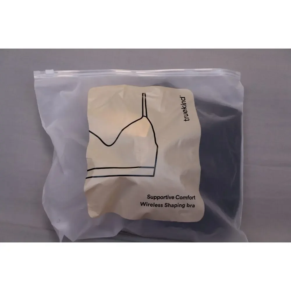 NEW Truekind Supportive Comfort Wireless Shaping Bra Black Padded Size 3XL